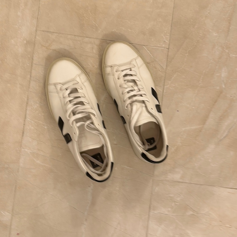 Veja sneakers. Size 10. Black and white. Lightly worn good used condition.